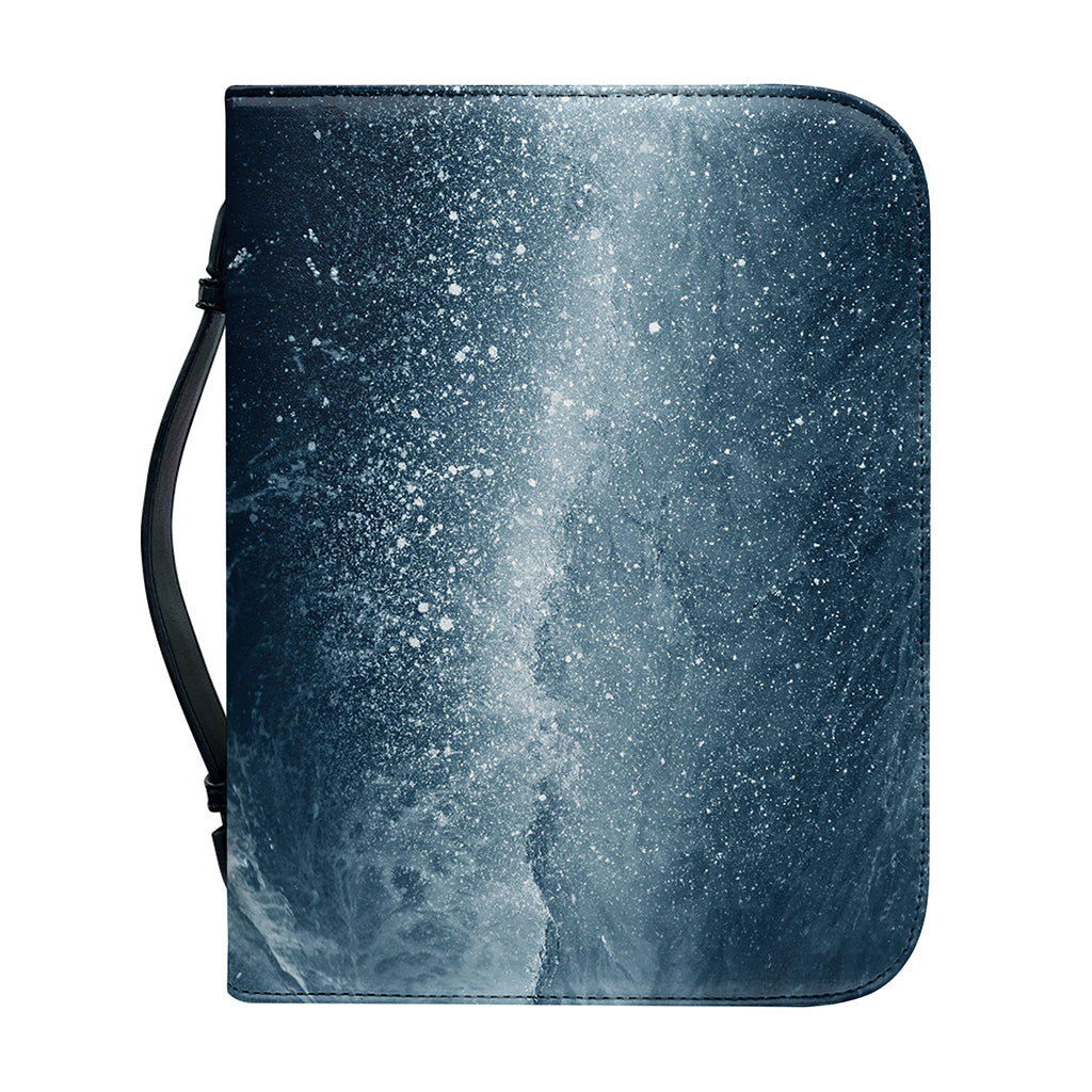 Ocean Wave Print Leather Bible Cover