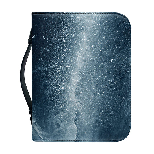 Ocean Wave Print Leather Bible Cover