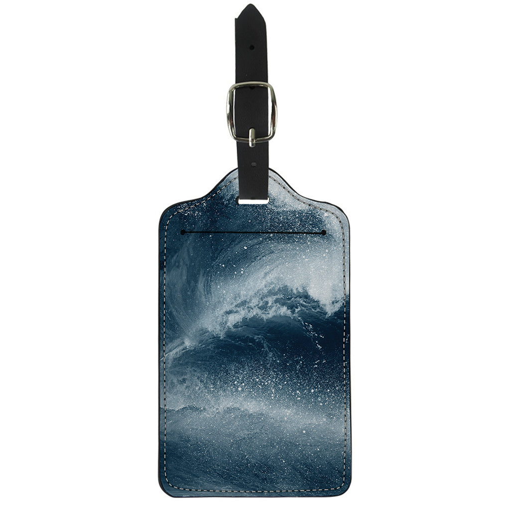 Ocean Wave Print Luggage Tag