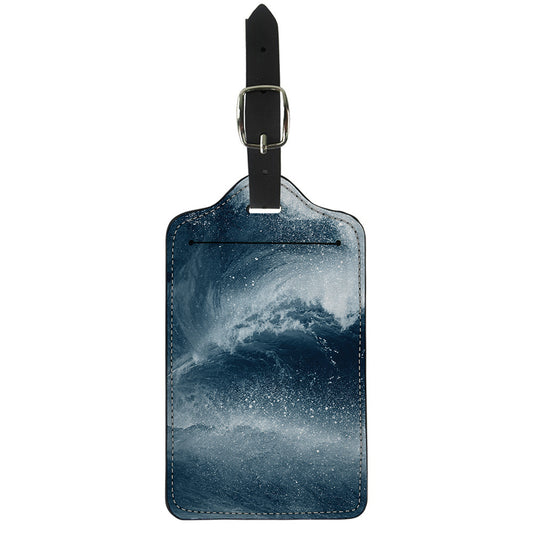 Ocean Wave Print Luggage Tag