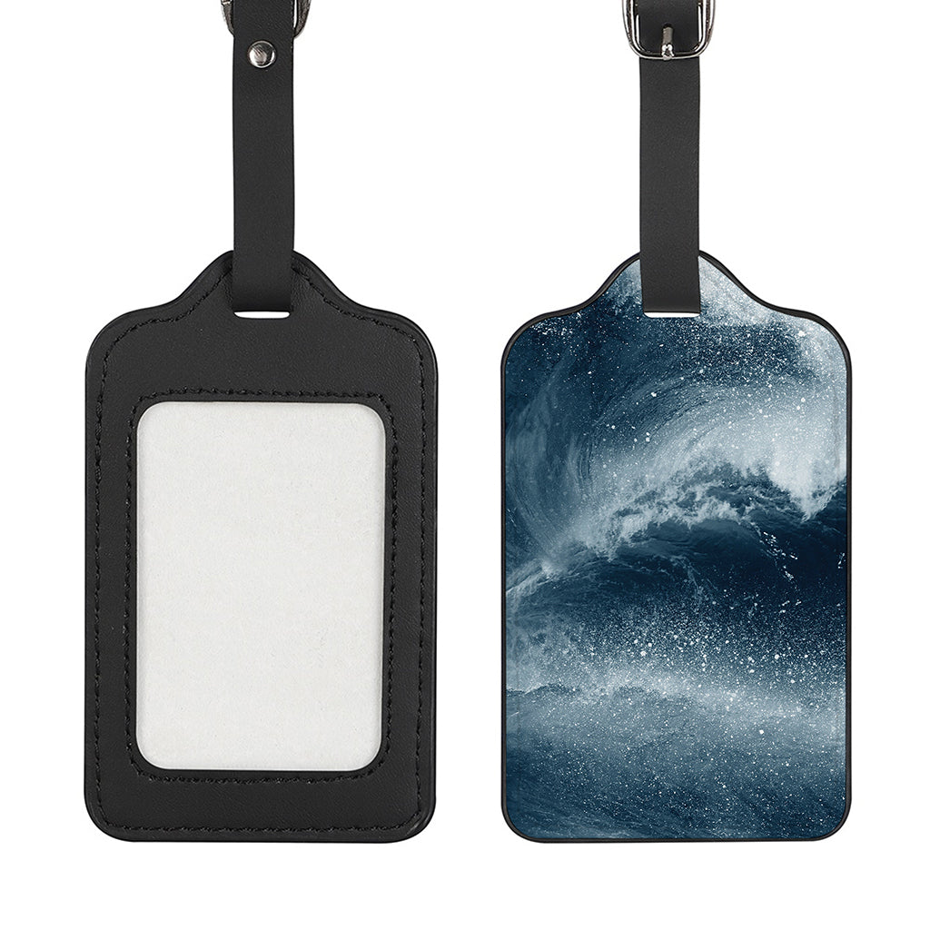 Ocean Wave Print Luggage Tag
