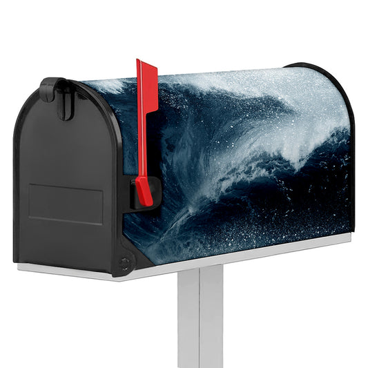 Ocean Wave Print Mailbox Cover