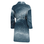 Ocean Wave Print Men's Bathrobe