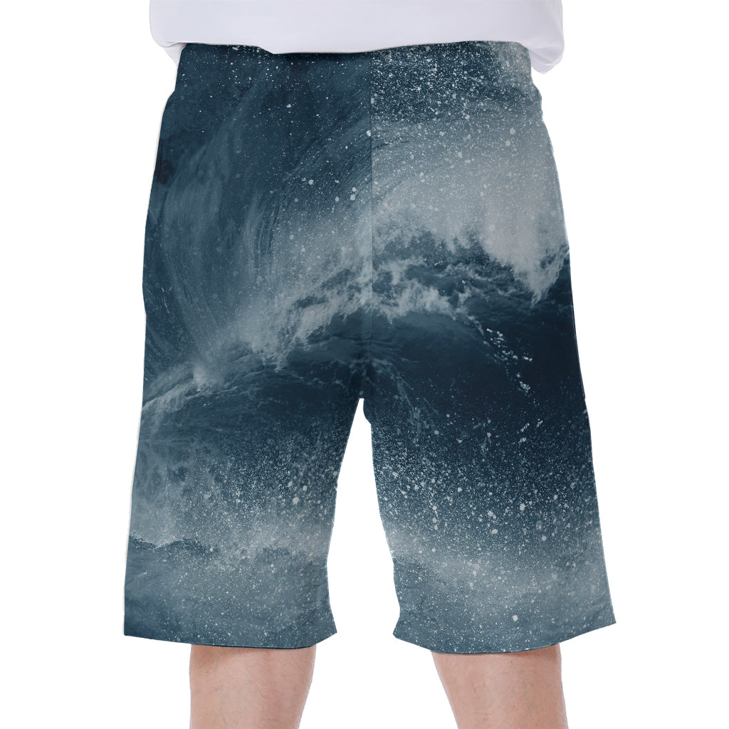 Ocean Wave Print Men's Beach Shorts