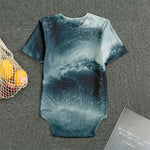 Ocean Wave Print Men's Bodysuit