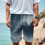 Ocean Wave Print Men's Cargo Shorts