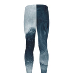 Ocean Wave Print Men's leggings