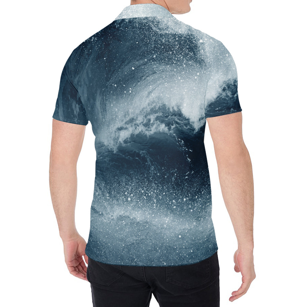 Ocean Wave Print Men's Shirt