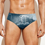 Ocean Wave Print Men's Swim Briefs