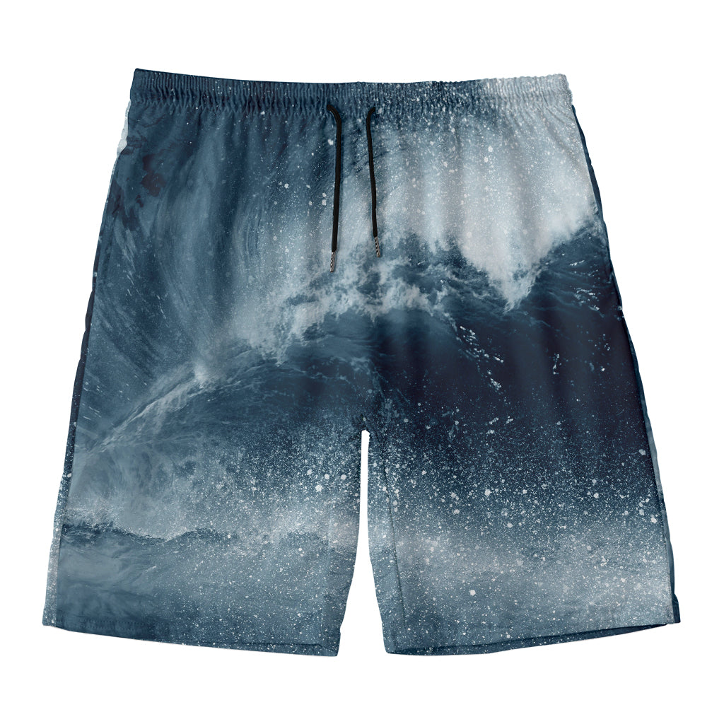 Ocean Wave Print Men's Swim Trunks