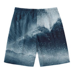 Ocean Wave Print Men's Swim Trunks