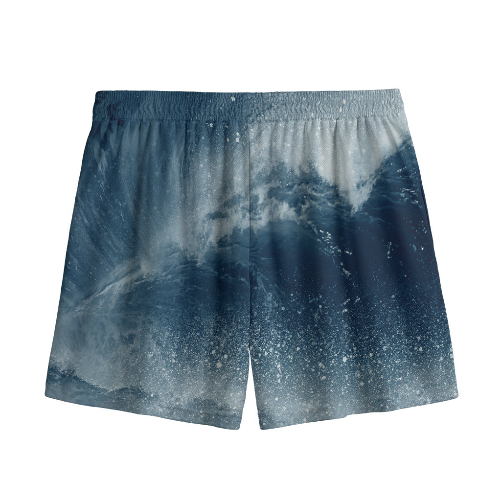 Ocean Wave Print Mesh Shorts