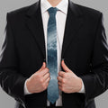 Ocean Wave Print Necktie