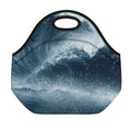 Ocean Wave Print Neoprene Lunch Bag
