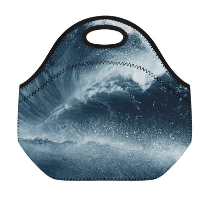 Ocean Wave Print Neoprene Lunch Bag