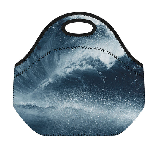 Ocean Wave Print Neoprene Lunch Bag