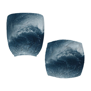 Ocean Wave Print Office Chair Cover