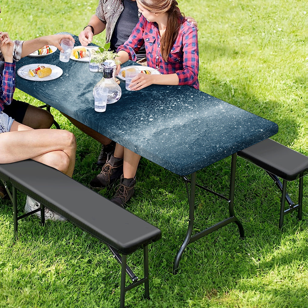 Ocean Wave Print Picnic Table Cover