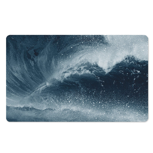 Ocean Wave Print Polyester Doormat