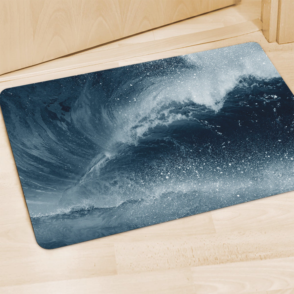 Ocean Wave Print Polyester Doormat