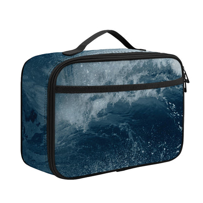 Ocean Wave Print Portable Lunch Bag