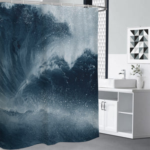 Ocean Wave Print Premium Shower Curtain