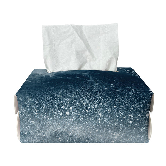Ocean Wave Print Rectangle Tissue Box Cover