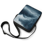 Ocean Wave Print Rectangular Crossbody Bag