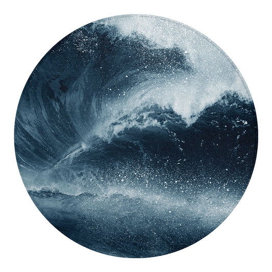 Ocean Wave Print Round Blanket