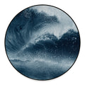 Ocean Wave Print Round Floor Mat