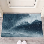 Ocean Wave Print Rubber Doormat