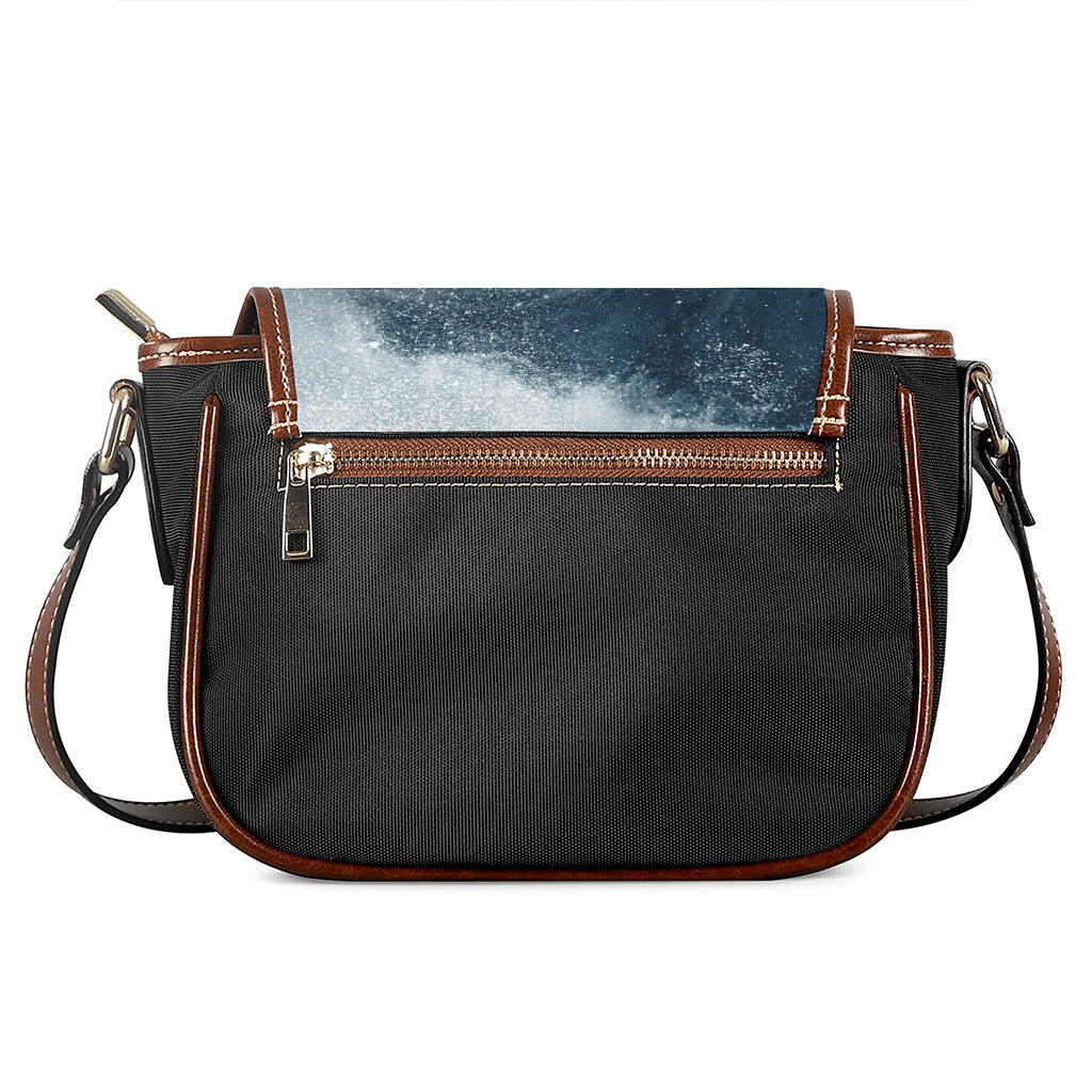Ocean Wave Print Saddle Bag