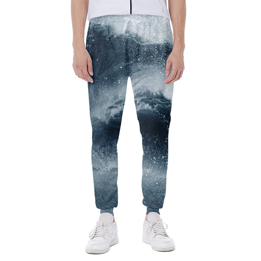 Ocean Wave Print Scuba Joggers