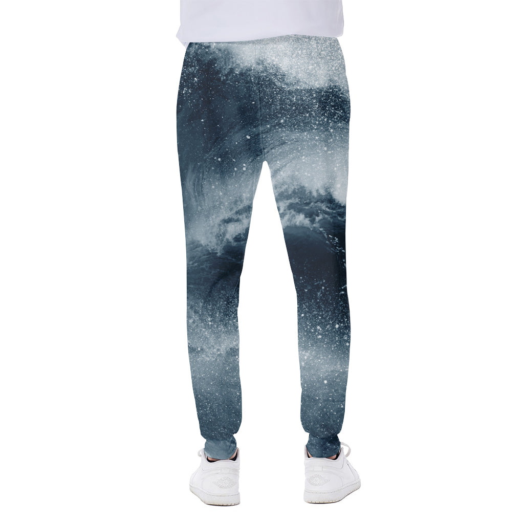 Ocean Wave Print Scuba Joggers