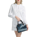 Ocean Wave Print Shoulder Handbag