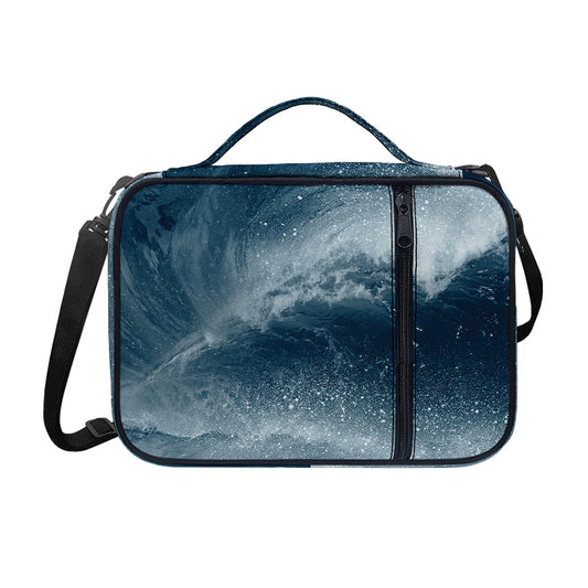Ocean Wave Print Shoulder Strap Bible Bag