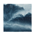 Ocean Wave Print Silk Bandana