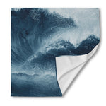 Ocean Wave Print Silk Bandana