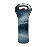 Ocean Wave Print Single Neoprene Wine Tote