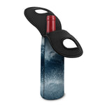 Ocean Wave Print Single Neoprene Wine Tote