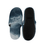 Ocean Wave Print Slippers