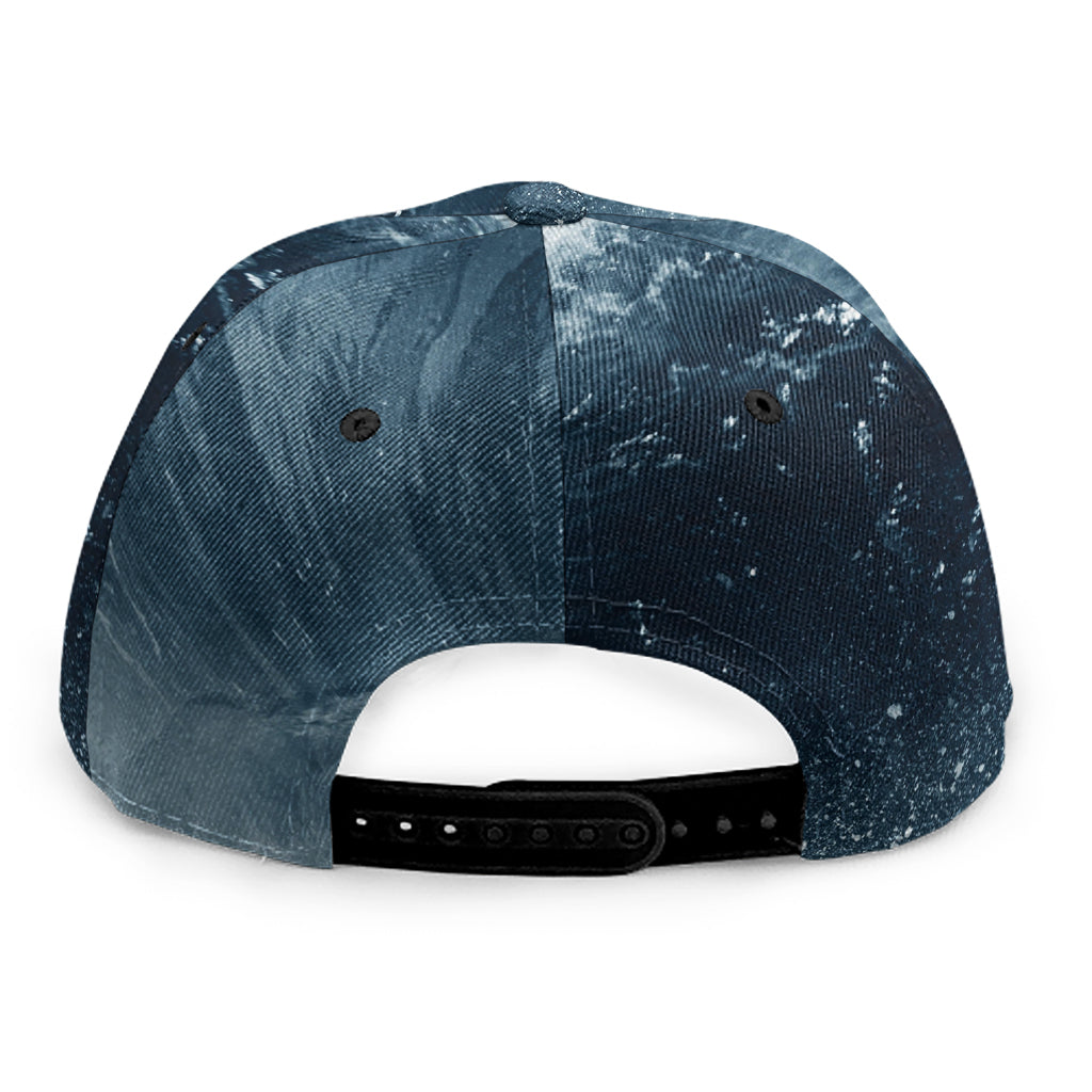 Ocean Wave Print Snapback Cap