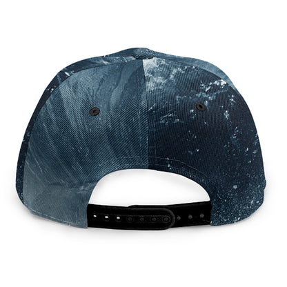 Ocean Wave Print Snapback Cap