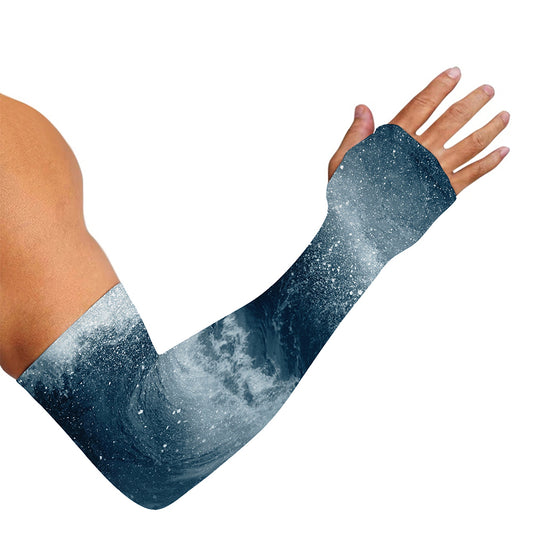 Ocean Wave Print Sun Protection Arm Sleeves