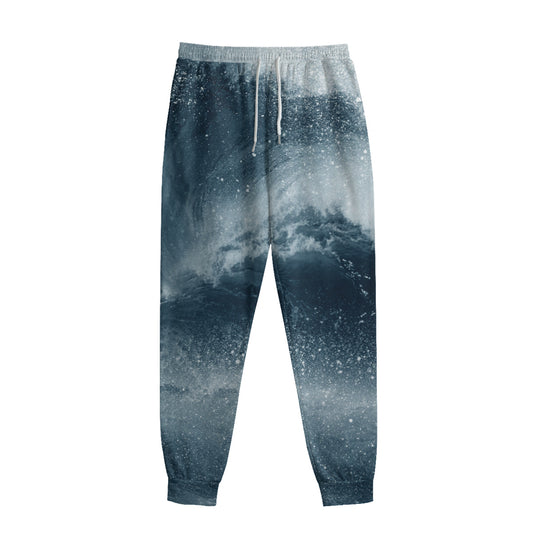 Ocean Wave Print Sweatpants
