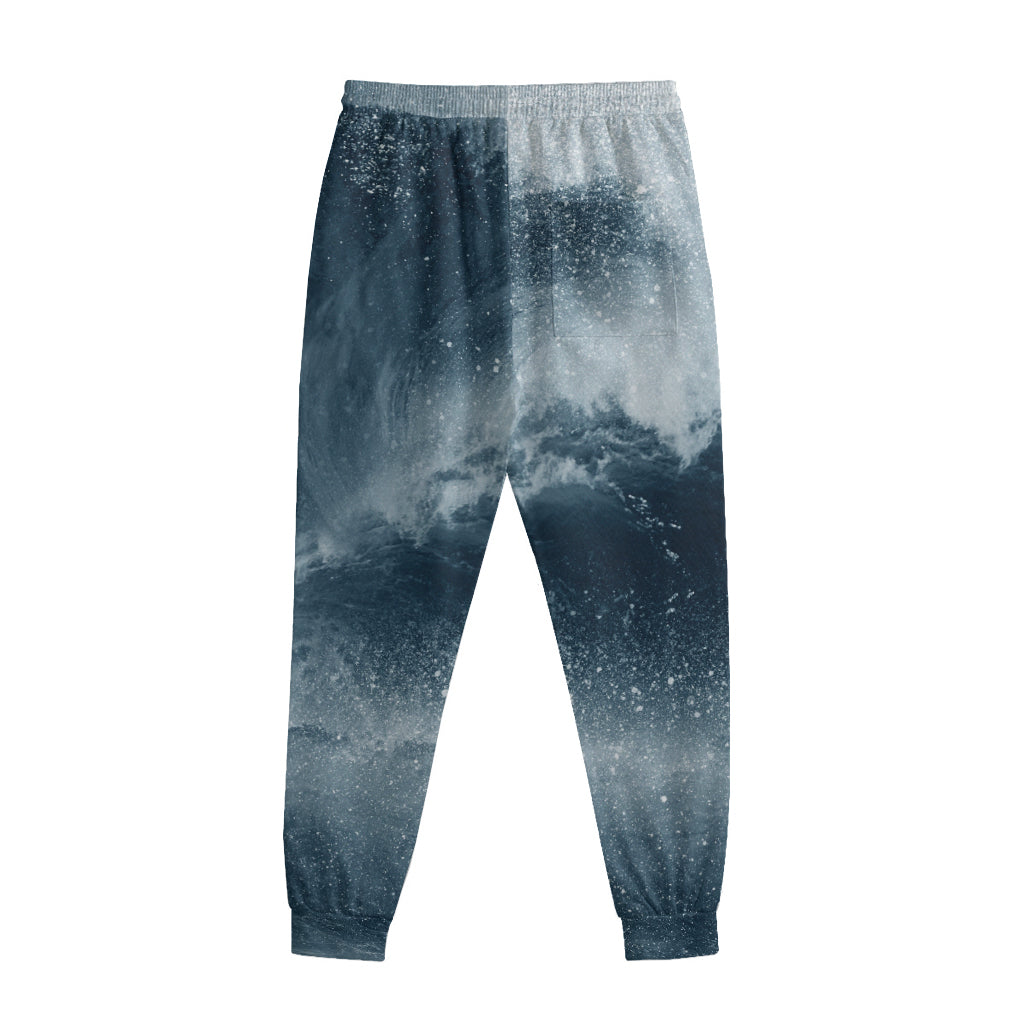 Ocean Wave Print Sweatpants