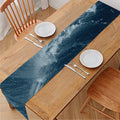 Ocean Wave Print Table Runner