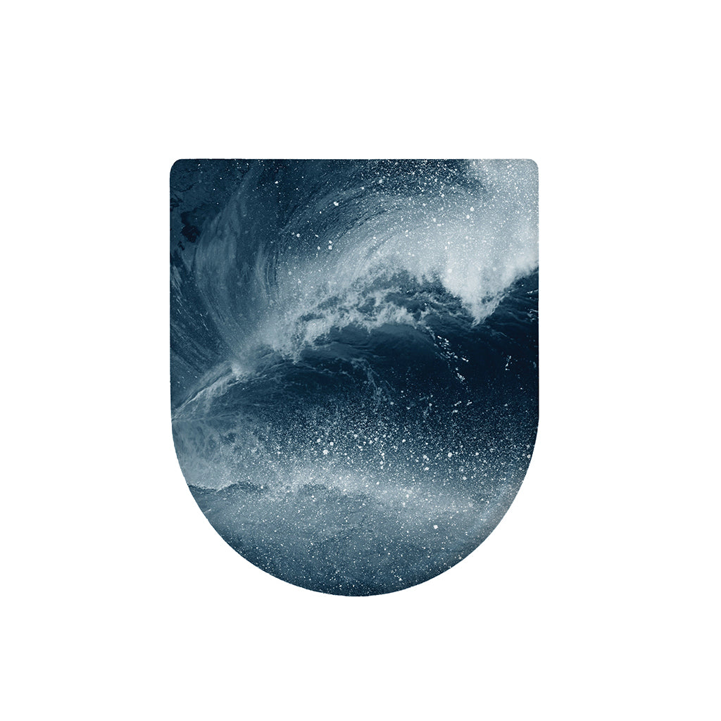 Ocean Wave Print Toilet Lid Cover