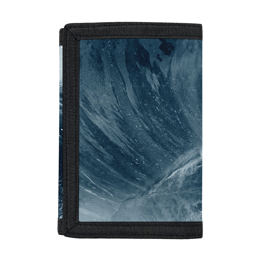Ocean Wave Print Trifold Wallet