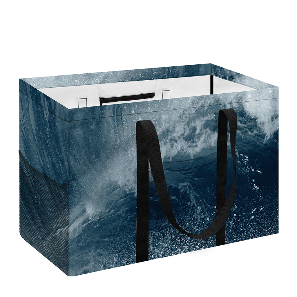Ocean Wave Print Utility Tote Bag